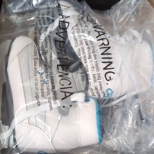 Kids White and Blue Shoes